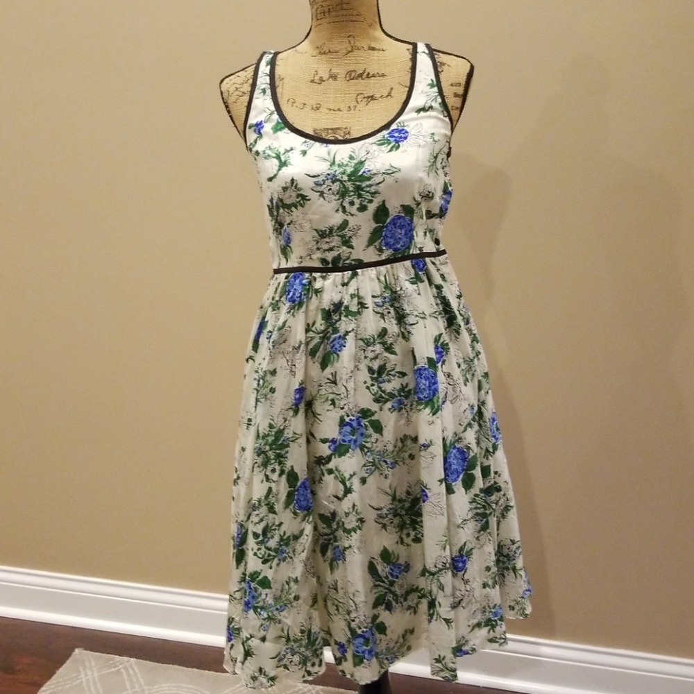 Odille Anthropologie silk floral tank dress Rack:4